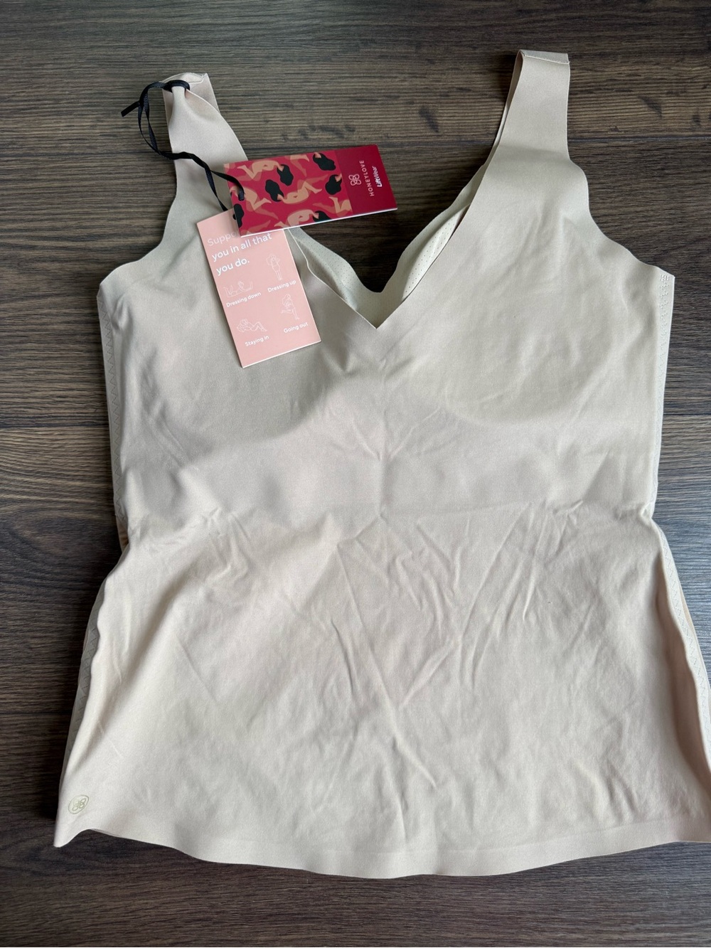 Honeylove LiftWear Tank Shapewear Cami NWT Beige Size Large - Picture 2 of 6